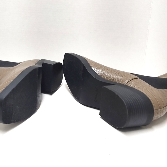 Open Edit Chelsea crocodile embossed elastic sides tan boots Size: 9M - Picture 5 of 7